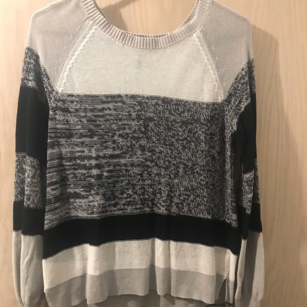 Cotton multi striped knit top.